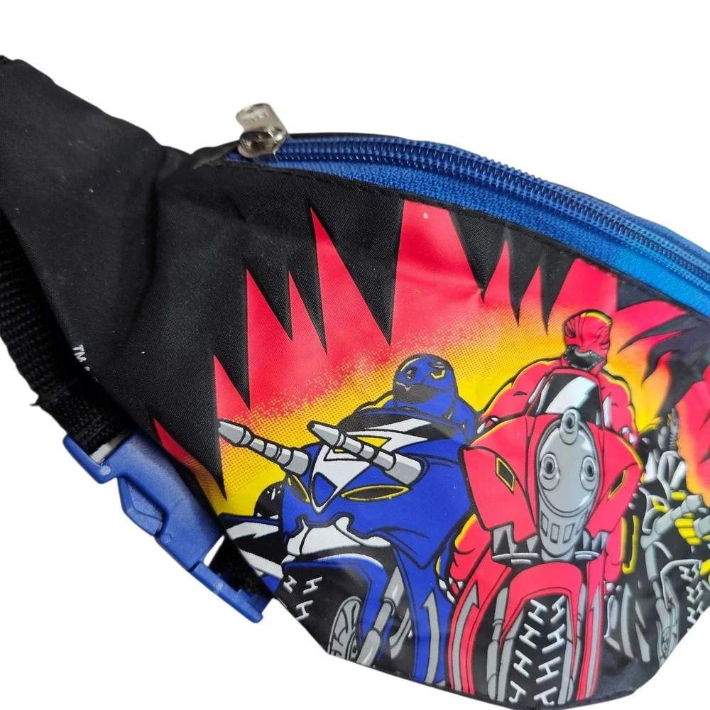 Mighty Morphin‎ Power Rangers Fanny Pack 90s Vintage Kids Black Cartoon